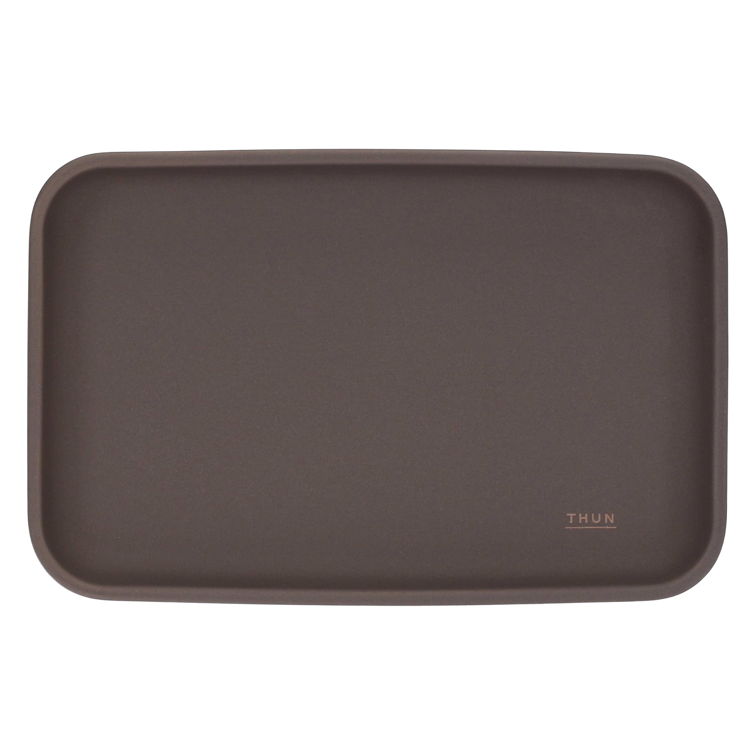 THUN - Porta dischetti con vassoio in stoneware Iconic Elegance - Gres.; PU., 19x12,3x2/9,2x9,5