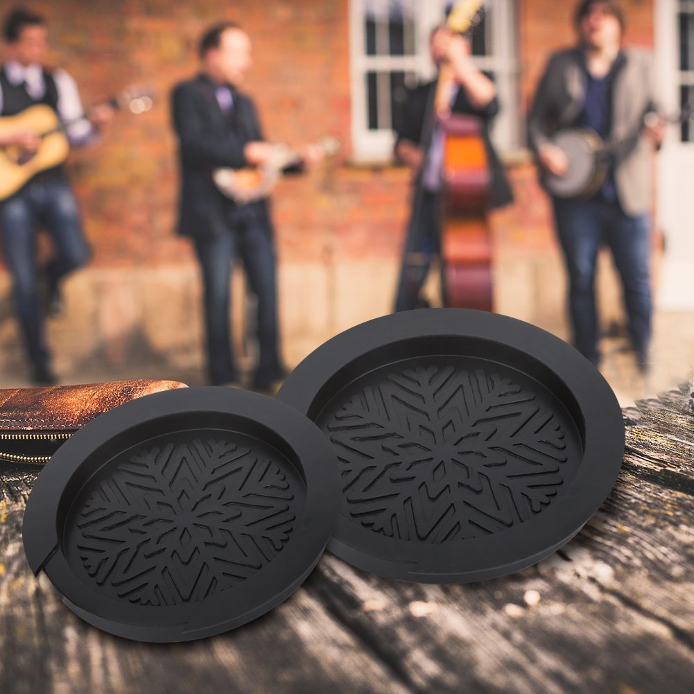 Sound Hole Cover, Black Rubber Guitar SoundHole Cover Block for Acoustic Classic Guitar 38/39inch Black Rubber Block for Amateur or Professional Guitarists - Image 3