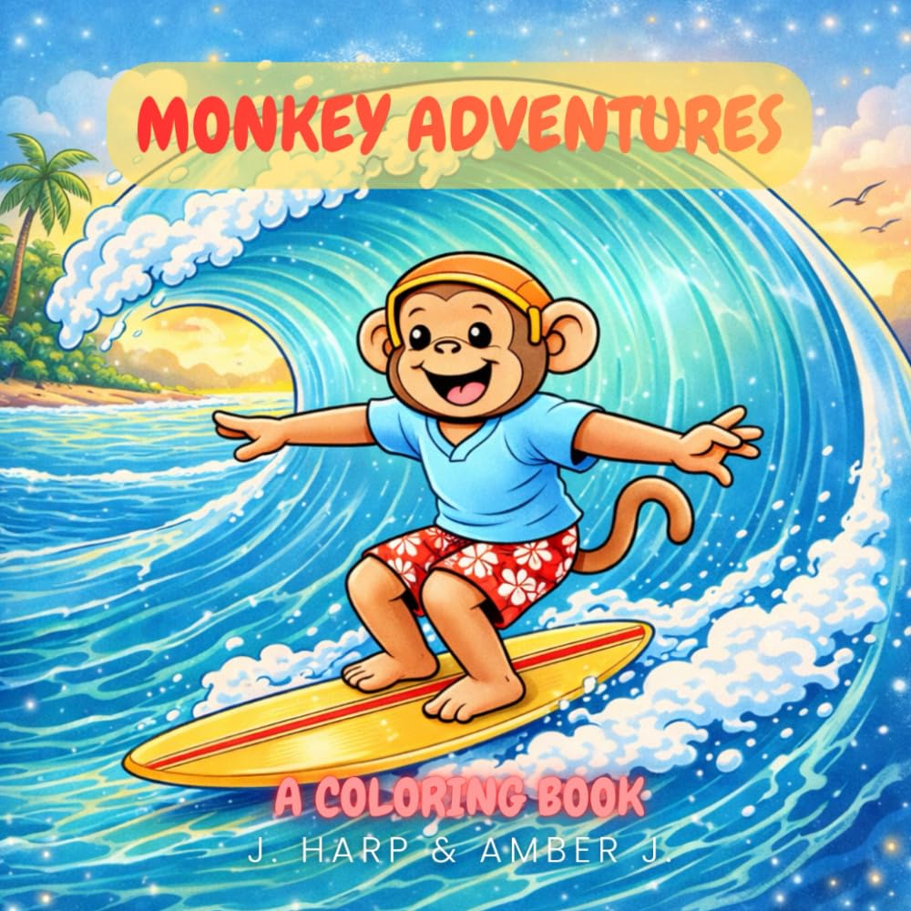 Monkey Sports Adventures Coloring Book for Kids Ages 4+: Active Jungle Fun with Games, Play, and Imagination (Coloring Adventures for Kids)