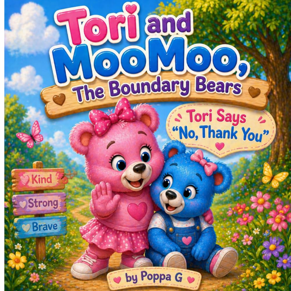 Tori and MooMoo, The Boundary Bears: Tori says, "No Thank You"
