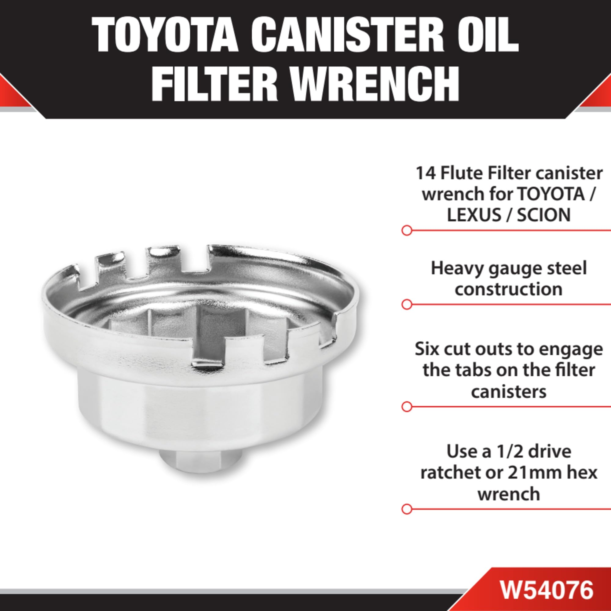Amazon.com: Performance Tool W54076 21mm Canister Type Oil Filter