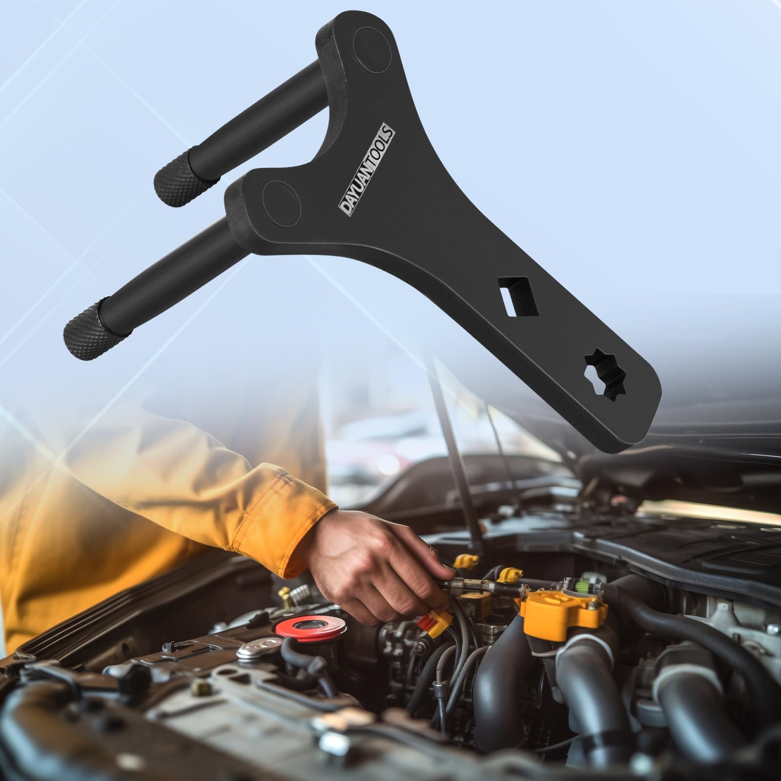 DAYUAN Automotive Lower Control Arm & Ball Joint Removal Tool ol, Braccio trasversale Leva Strumento a Y per la rimozione di bracci trasversali e giunti sferici, Lower Ball Joint Pry
