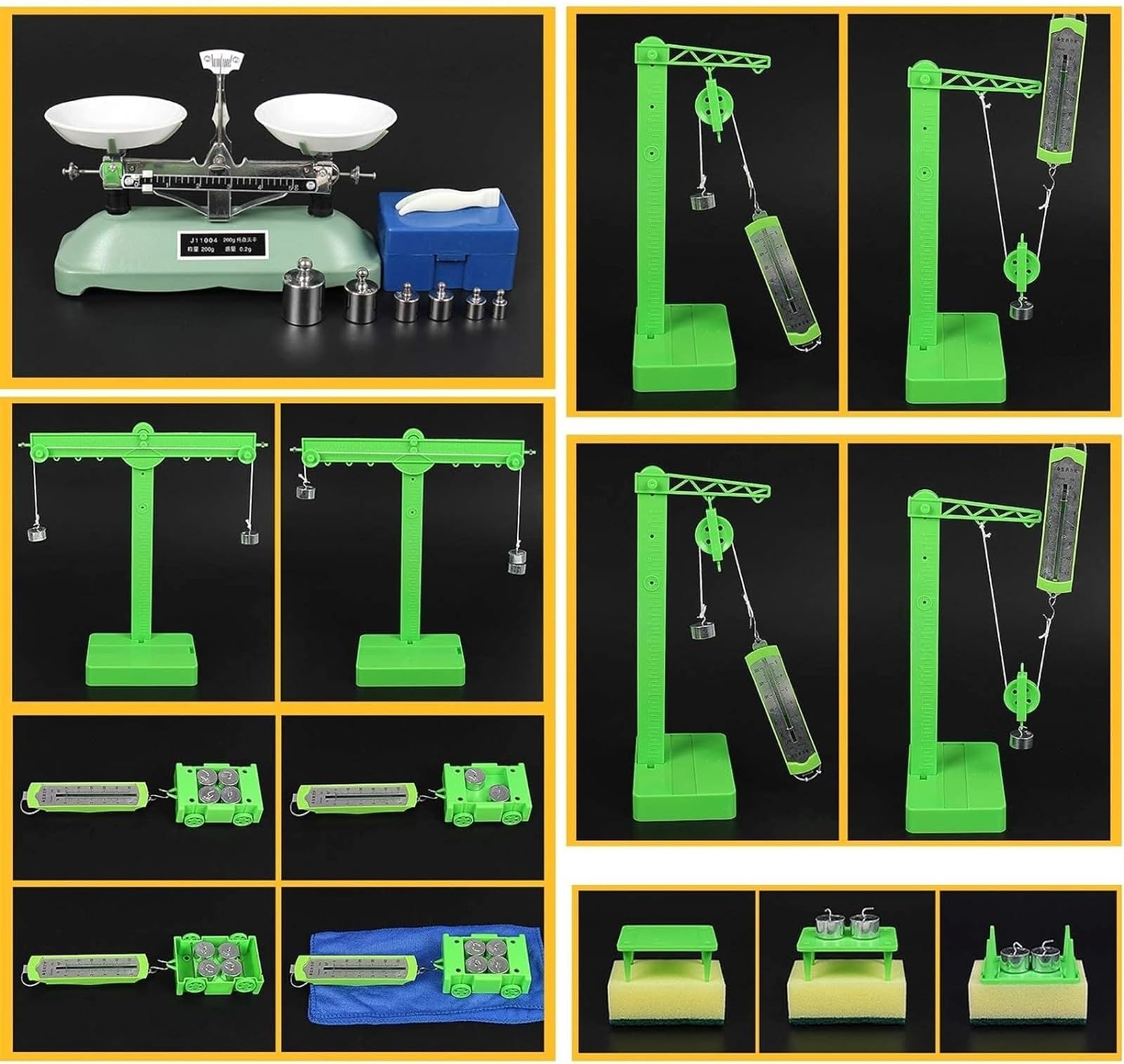 Kit Completo per Esperimenti di Fisica: Equilibrio delle Forze, Attrito, Pressione, Elettromagnetismo. Set Completo per Laboratori Scientifici.