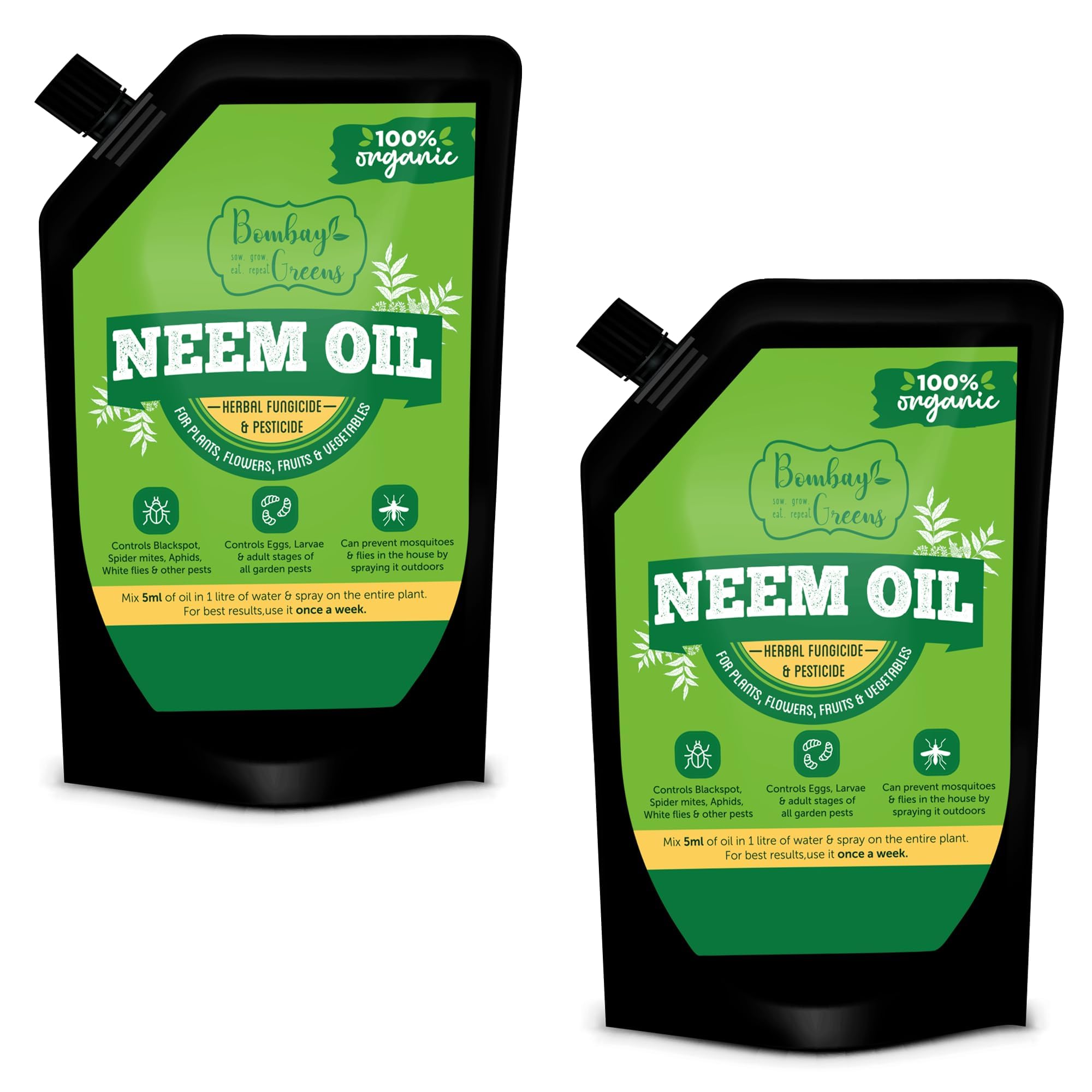 Bombay Greens 250 Ml Water Soluble Neem Oil for plants insect spray, 100% Pure Cold Pressed Neem Oil For Indoor & Outdoor Plant - Pack of 2-image-28