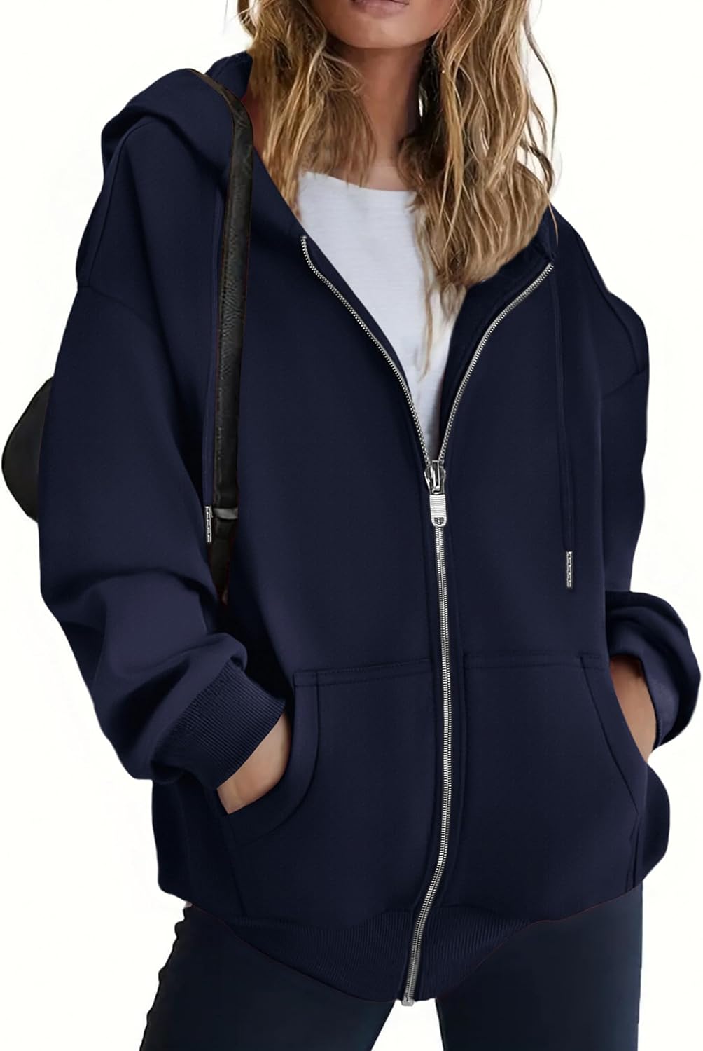 ZEAGOO Hoodies Women Zip Up Hoodie Oversized Sweatshirt Fleece Jackets Spring Fall Winter Coats 2026 Fashion