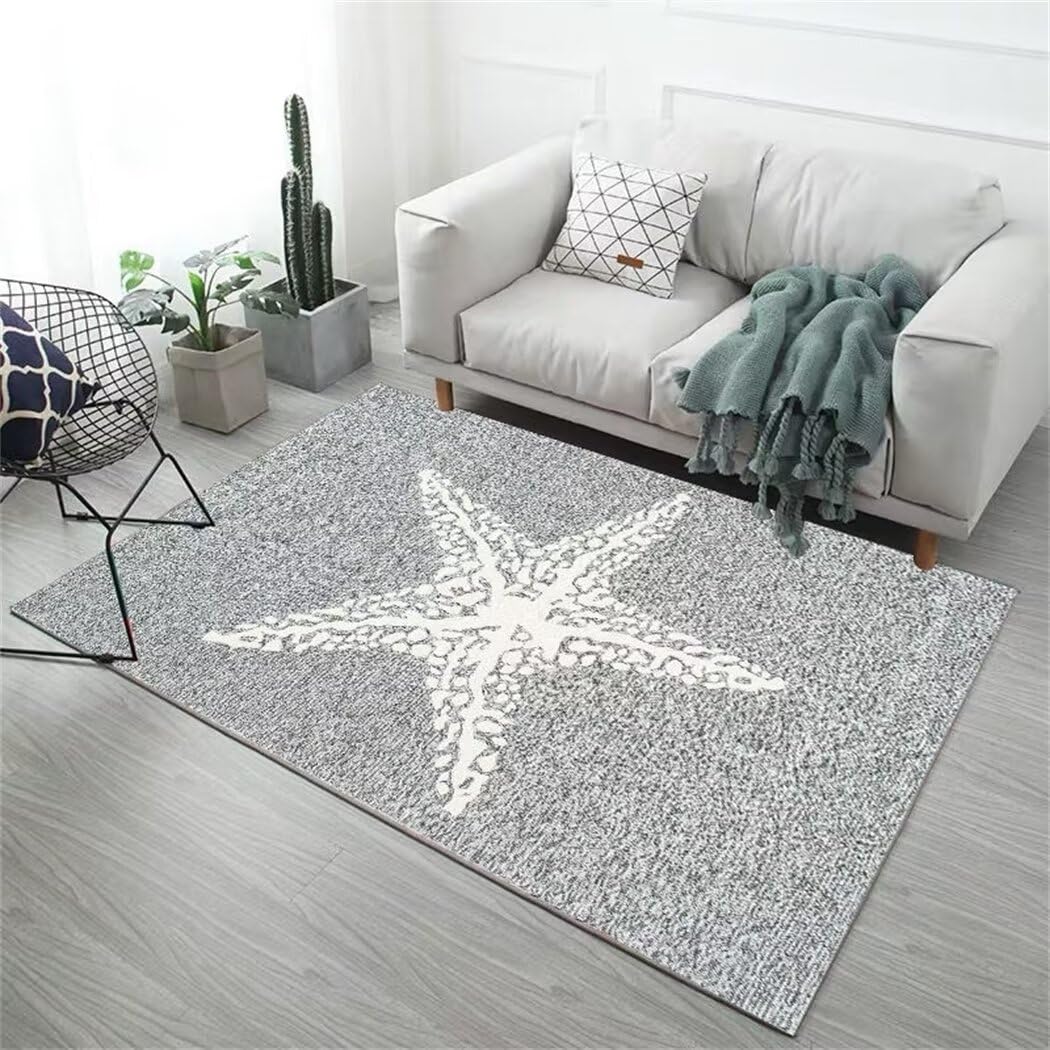 Moquette sol gris 50x80 cm tapis anti-poussière lavable pour salle à manger et salon