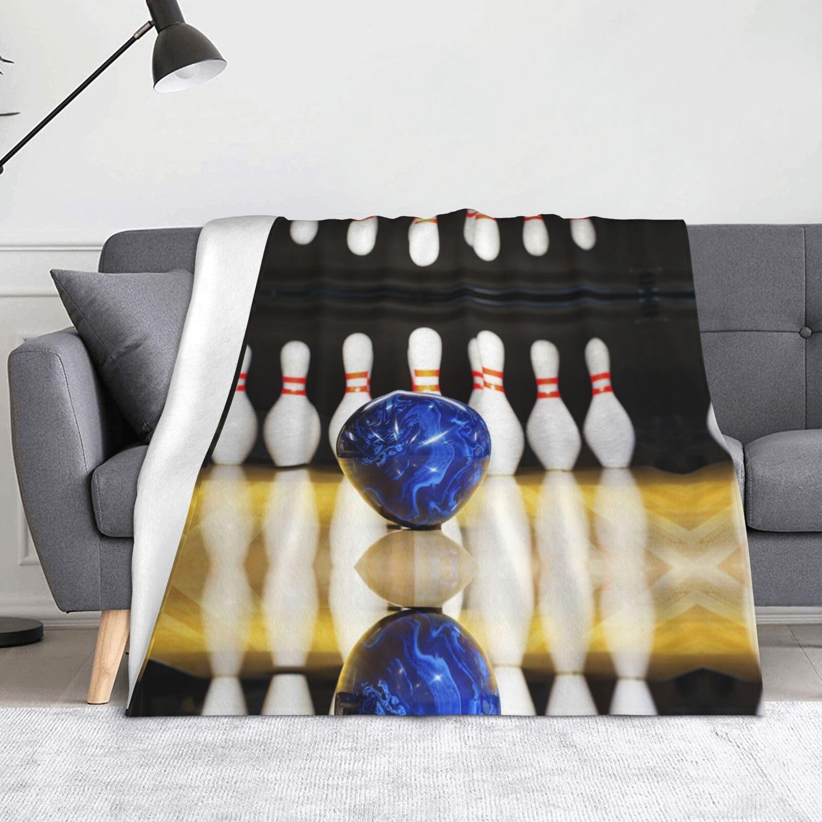 Couverture polaire bowling plaid chaud pour voyage et camping