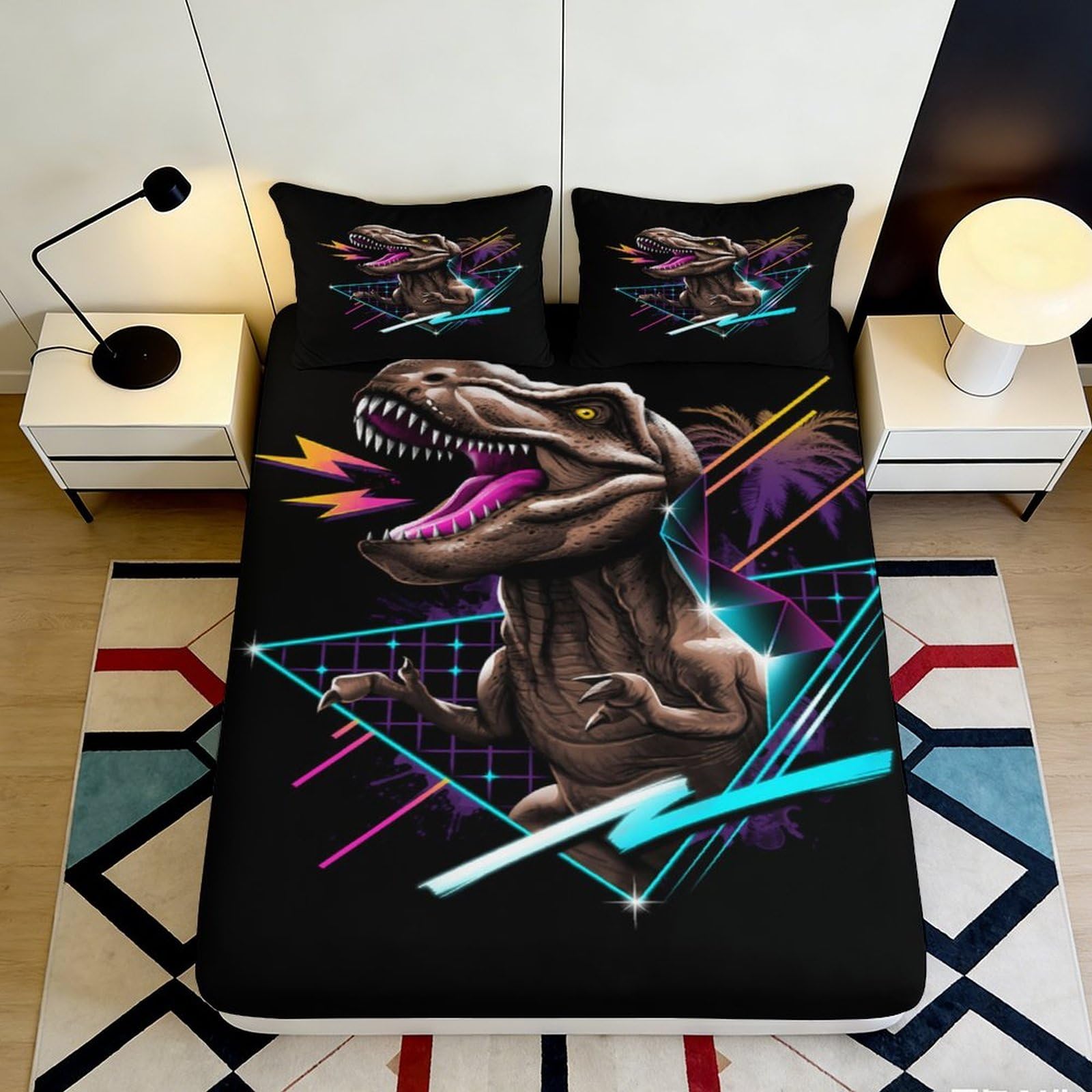 3D Printed Dachshund Pattern Microfiber Fitted Sheet Non-Slip Deep Pocket Bedroom Bedding Sausage Dog Mattress Fitted Cover for Adults Teens 90x200x25cm
