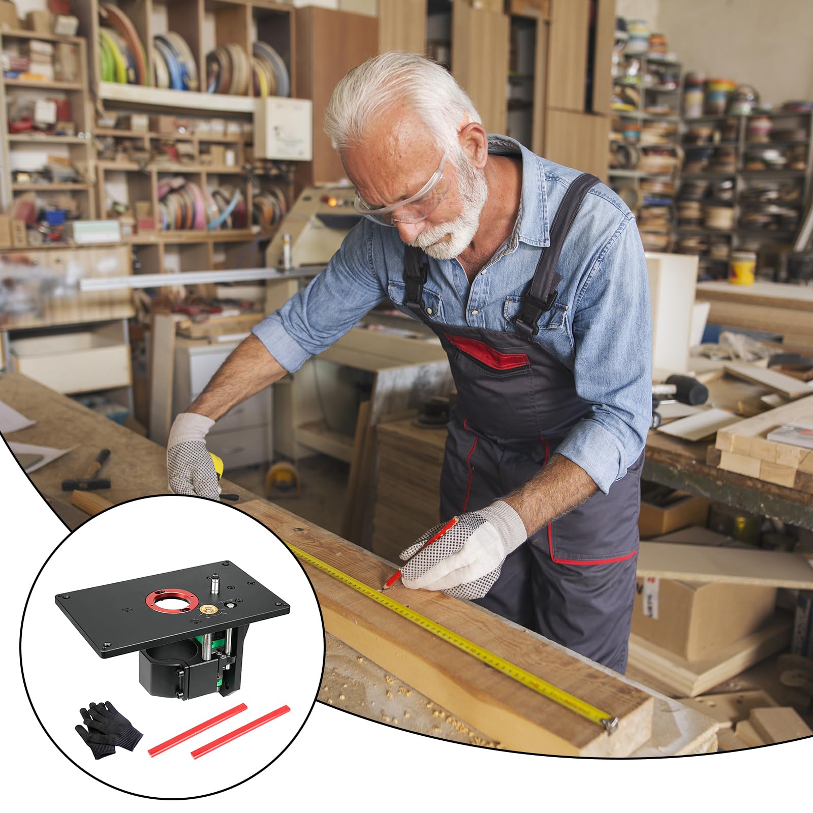 Piastre Inserto Banco Fresa Set, Piastra Di Inserimento Del Tavolo Del Router, Router Ascensore, Tavolo di Sollevamento, Router Lift Trimming Machine Invertito Tavolo