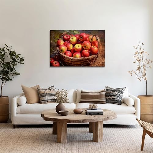 Miniatura 3 de Retro Kitchen room decor Fresh Apple Fruit aesthetic poster print artwork wall sticker for living rooms bedrooms and home decor24x36inch Framed