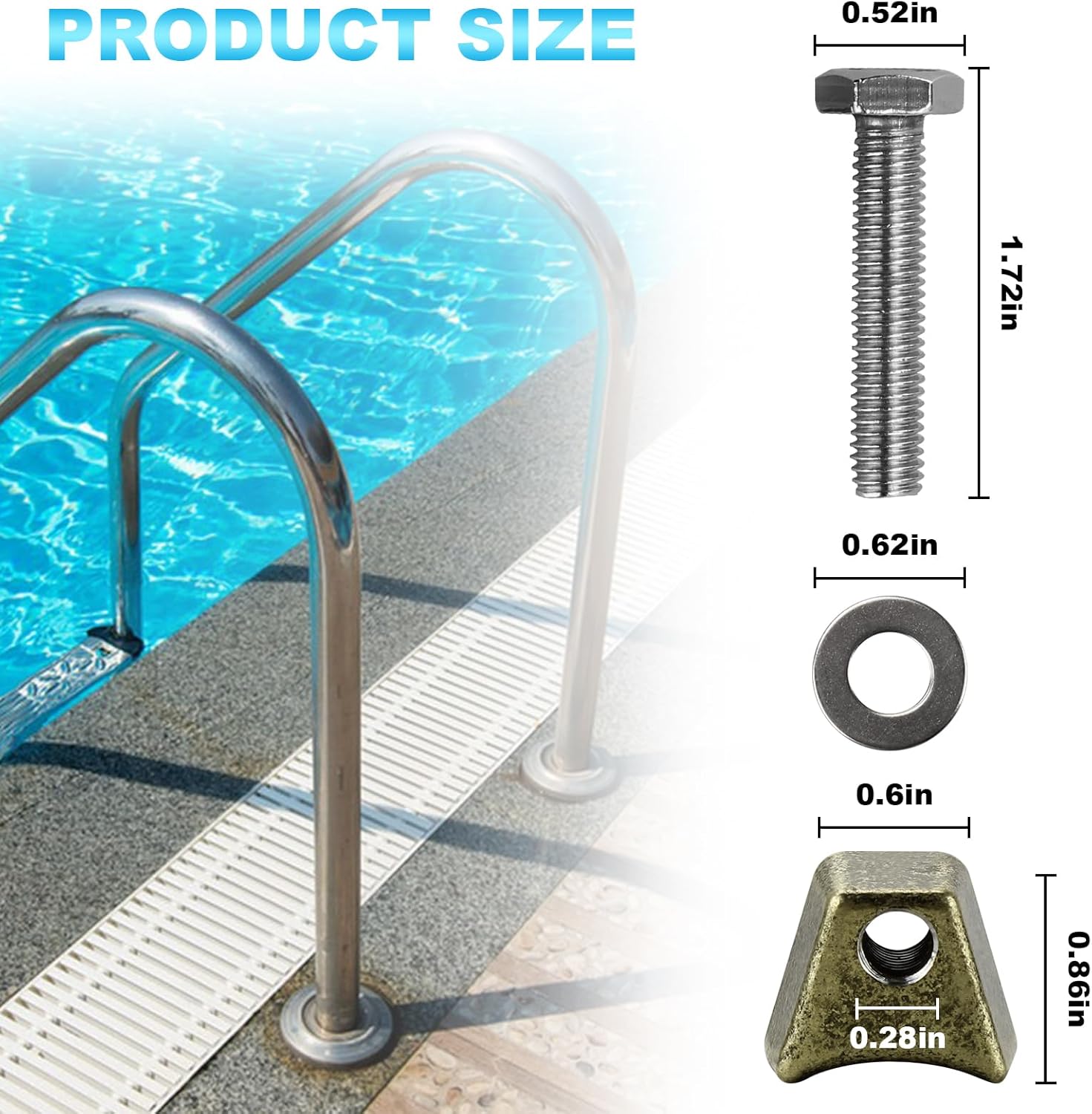 Pool Ladder Anchors, PW PermaSocket Wedge Assy for Hanover Style