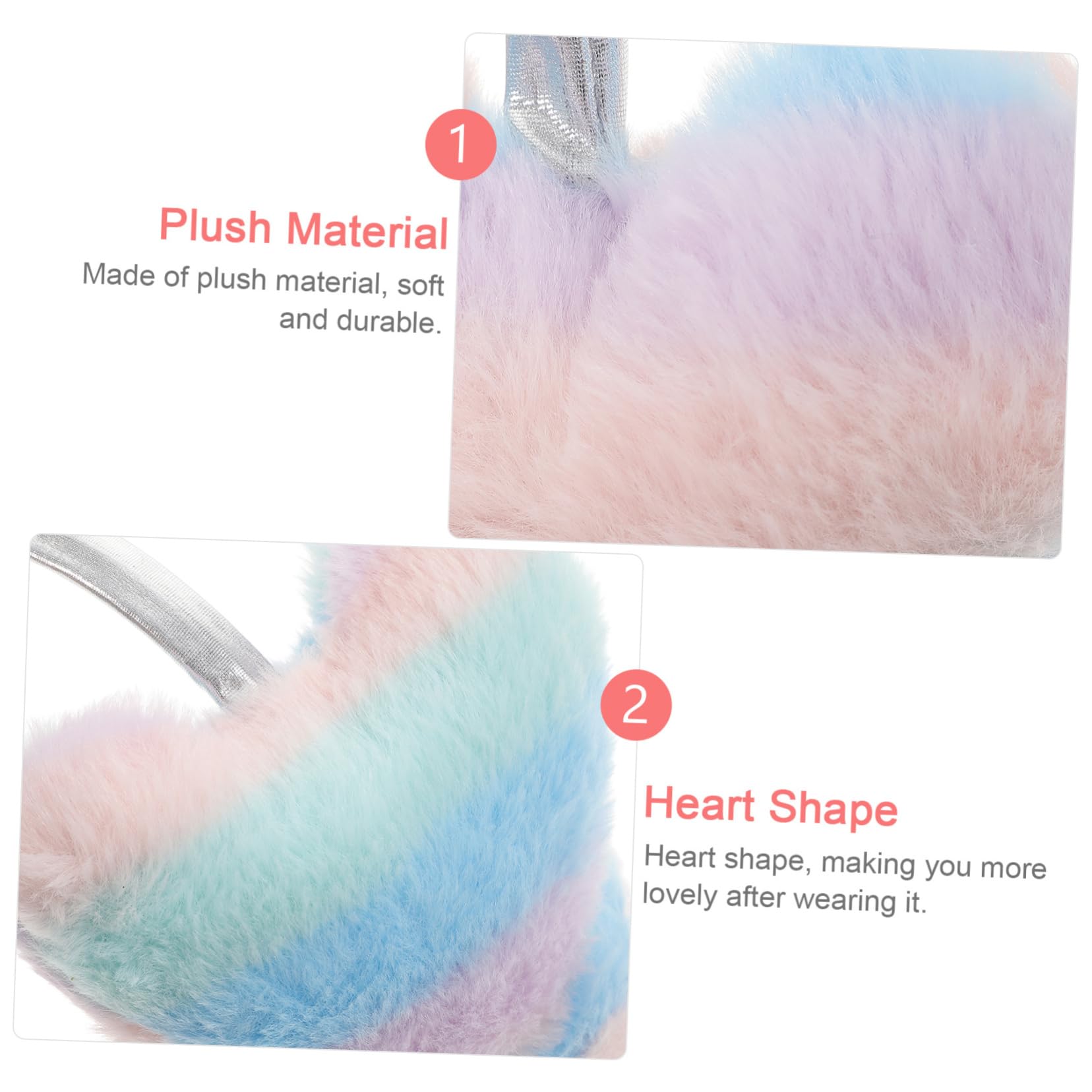 GALPADA 5piezas Orejeras De Invierno De Piel De Oso Para Mujeres Calentadores De Oídos De Diseño Corazón Protector Térmico y Resistente Al Frío Para Actividades Al Aire y Uso Diario
