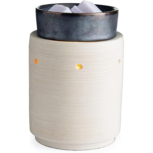 Candle Warmers ETC. Illumination Fragrance Warmer- Light-Up Warmer for Warming Scented Candle Wax Melts and Tarts or to Freshen Room, Iron and Clay