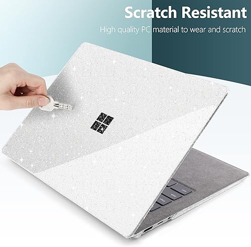 Miniatura 5 de TWOLSKOO Funda para portátil Microsoft Surface de 13.5" 543 con reposamanos Alcantara modelo 1950195818671769, carcasa rígida de plástico protector