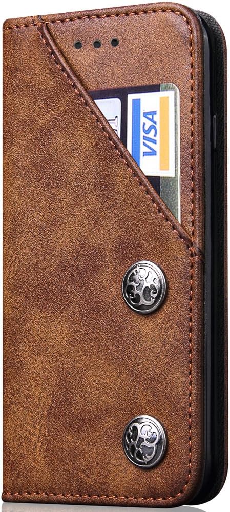 iPhone 7 Plus Leather Folio Flip Wallet With Card Holders Magnetic Women / Men Case