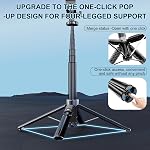 Magnetic Selfie Stick Tripod, Support de téléphone pour MagSafe Compatible avec iPhone 17/16 Series et Android, Trépied en alliage d'aluminium portable avec télécommande sans fil pour le blogging