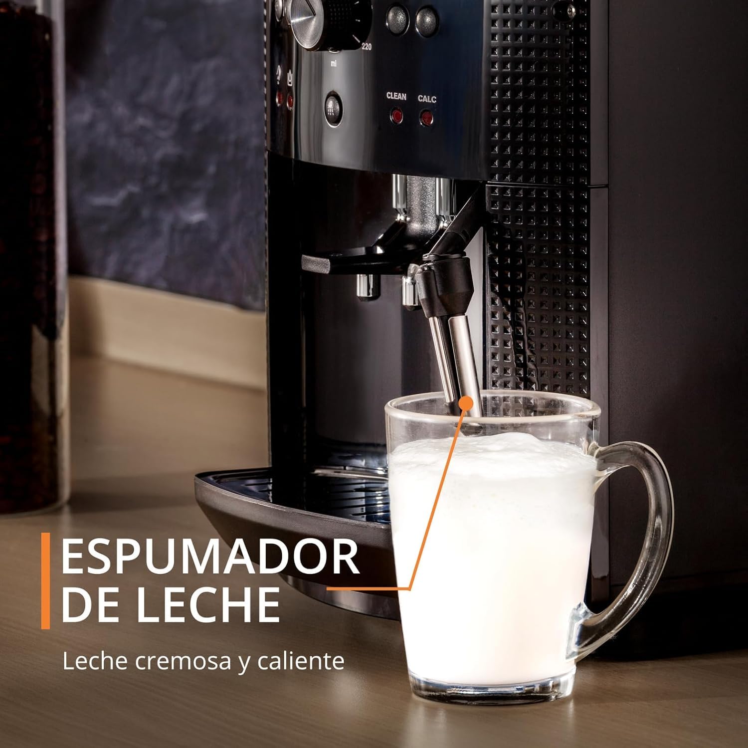 Krups Essential, Cafetera Superautomática + Kit descalcificación, Deposito de agua de 1,7 L, Panel de control fácil de usar, Molinillo cónico con 3 ajustes de molienda, Espumador de leche, EA8108OM - 3