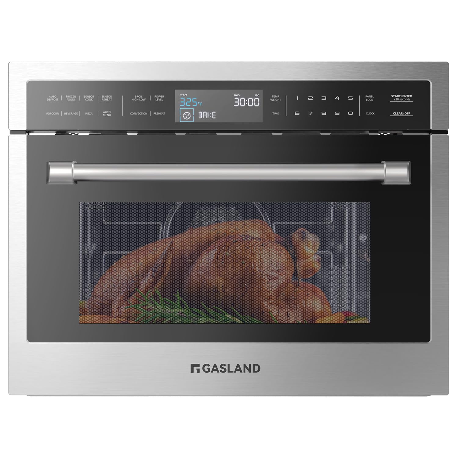 Gasland 24 Inch Built in microwave oven, Microwave and Convection Oven Combination, 1000W, 11 Levels, Sensor Cook, Touch Control, LCD Display, 1.6 Cu. Ft Wall Microwave Oven Combos, Stainless Steel