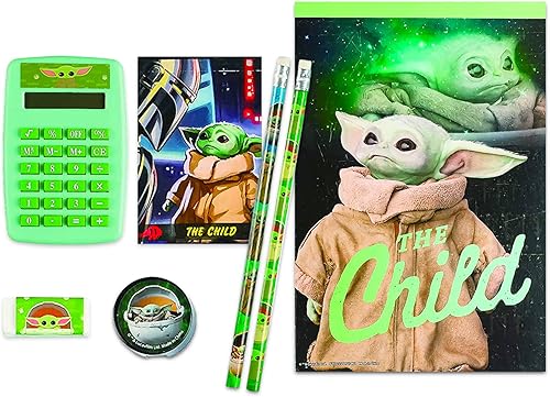 Miniatura 2 de Baby Yoda - Paquete de 11 suministros escolares con cuaderno Baby Yoda, carpetas y calcomanías para niños, niñas, suministros para el regreso a