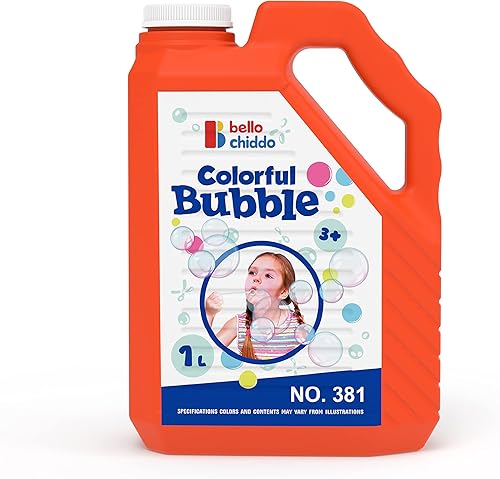 BELLOCHIDDO Solución concentrada de burbujas, solución de recambio de burbujas de 1 litro de 33.8 onzas para niños, funciona muy bien con máquina de