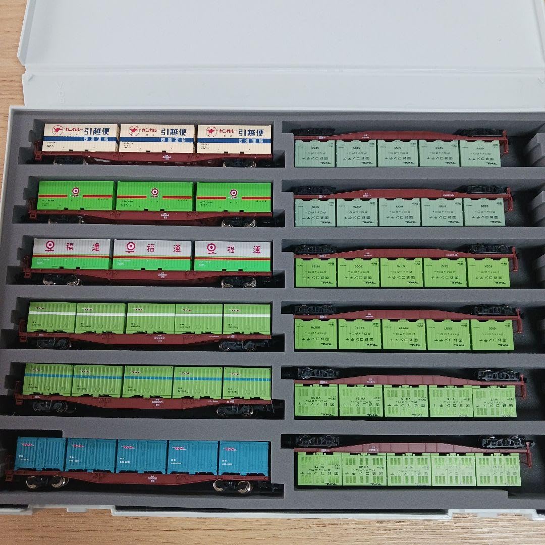 Amazon.co.jp: 鉄道模型 Nゲージ 国鉄 貨物列車 貨車 コンテナ貨車
