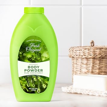 R-NEU Body Bath Powder for Women, 100% Talc-Free, Original Fresh Breeze Dusting Powder, Extra Large Bottle, 8oz