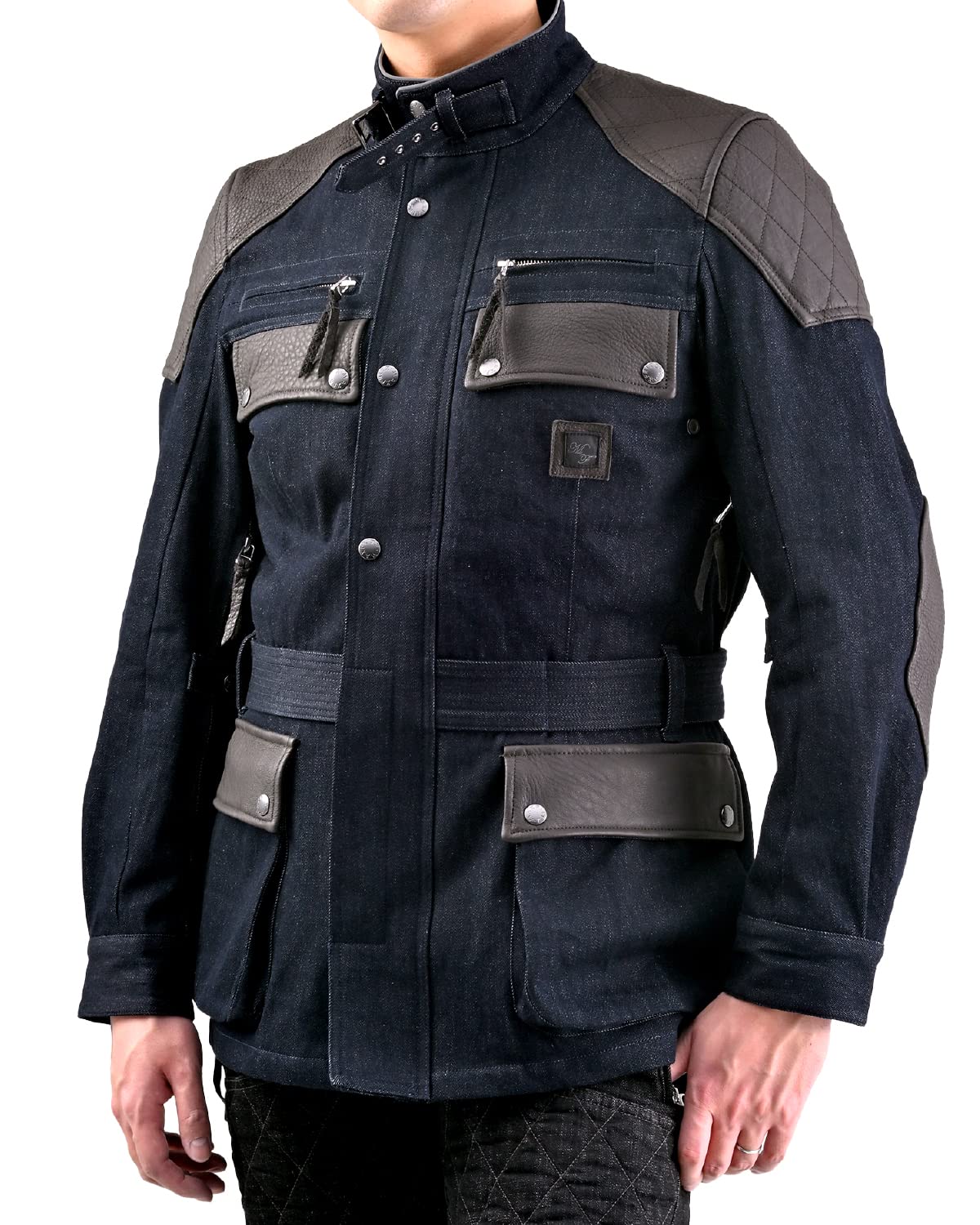 Amazon | [マックスフリッツ] バイク用 ジャケット 春夏秋 デニム 本革 