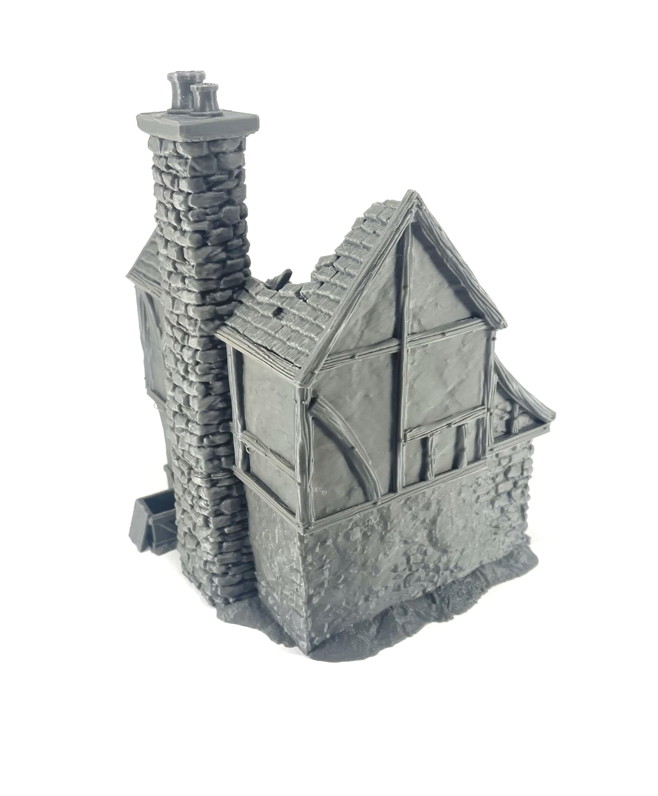 Ruined House - Scenery for Wargames and Fantasy Miniatures - 28mm/32mm - 3D Printed - Briarwood House 5 Ruins