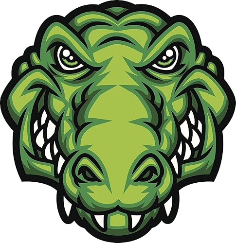 Miniatura 2 de 50 unids sonriente diablo verde cocodrilo cocodrilo dibujos animados mascota 1" calcomanías portátil portátil teléfono impermeable vinilo moda