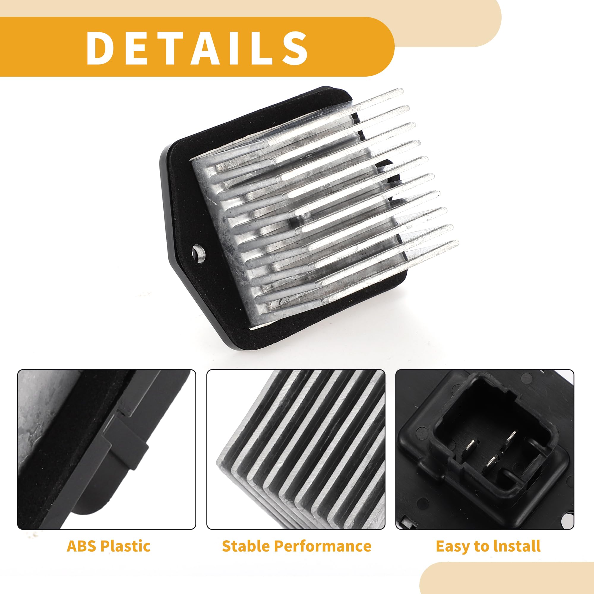 Partuto Resistore del Motore del Ventilatore HVAC No.9562664J00 Resistore del Ventilatore del Riscaldatore per Suzuki Grand Vitara 2006-2013 Metallo ABS Nero