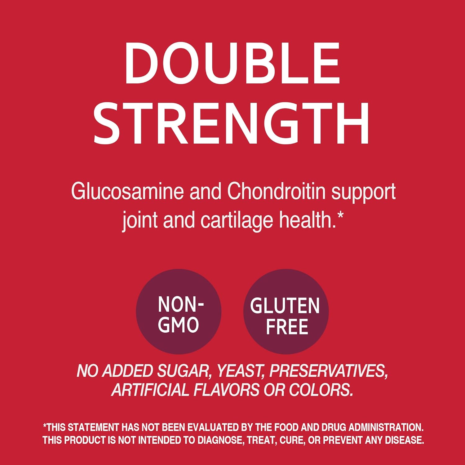 21st Century Glucosamine Chondroitin 500/400mg - Double Strength Tablets, 180 Count
