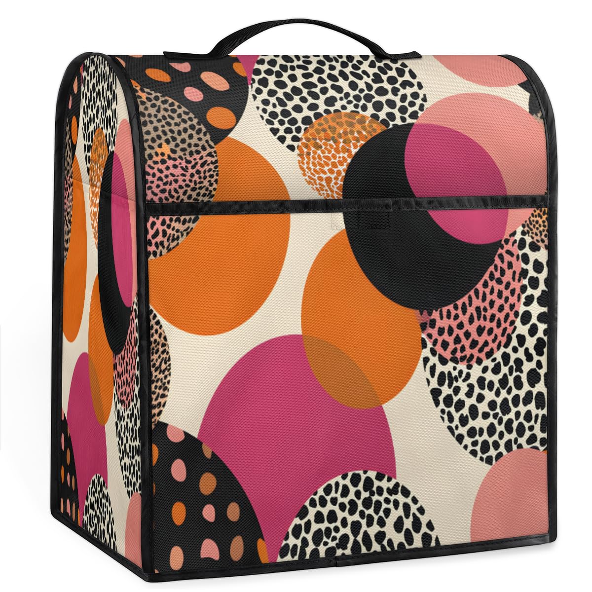 Coffee Maker Cover Geometry Dots Kitchen Appliance Covers Small Appliance Covers Blender Cover Juicer Cover Dust Covers for Kitchen Appliances with Top Handle and Pockets,Washable,C634