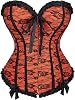 Grebrafan Gothic Slimming Lace Overlay Strapless Corsets