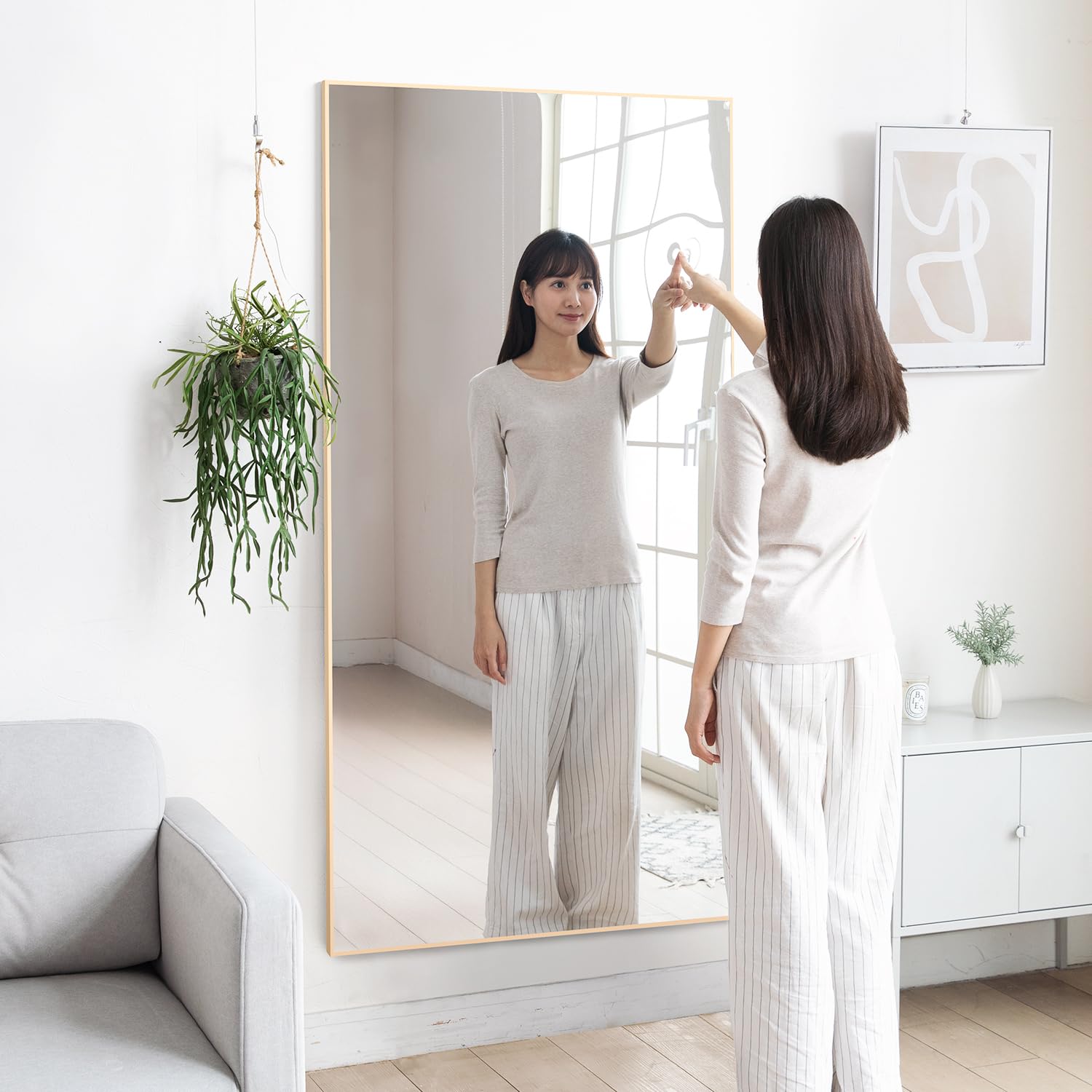 Amazon.co.jp: モダンデコ 割れないミラー 80×160cm 割れない 全身鏡