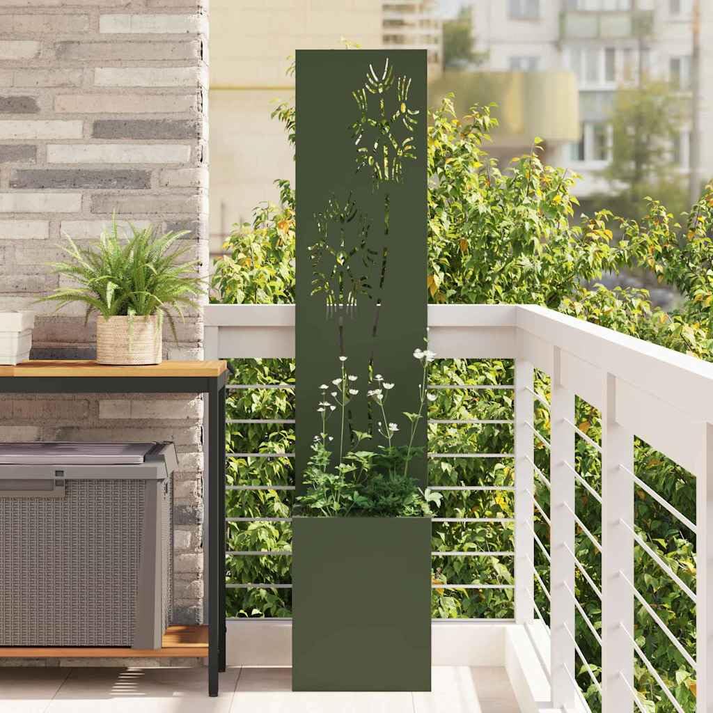 Écran de confidentialité de jardin occultant vert olive 32 x 140 cm brise-vue extérieur