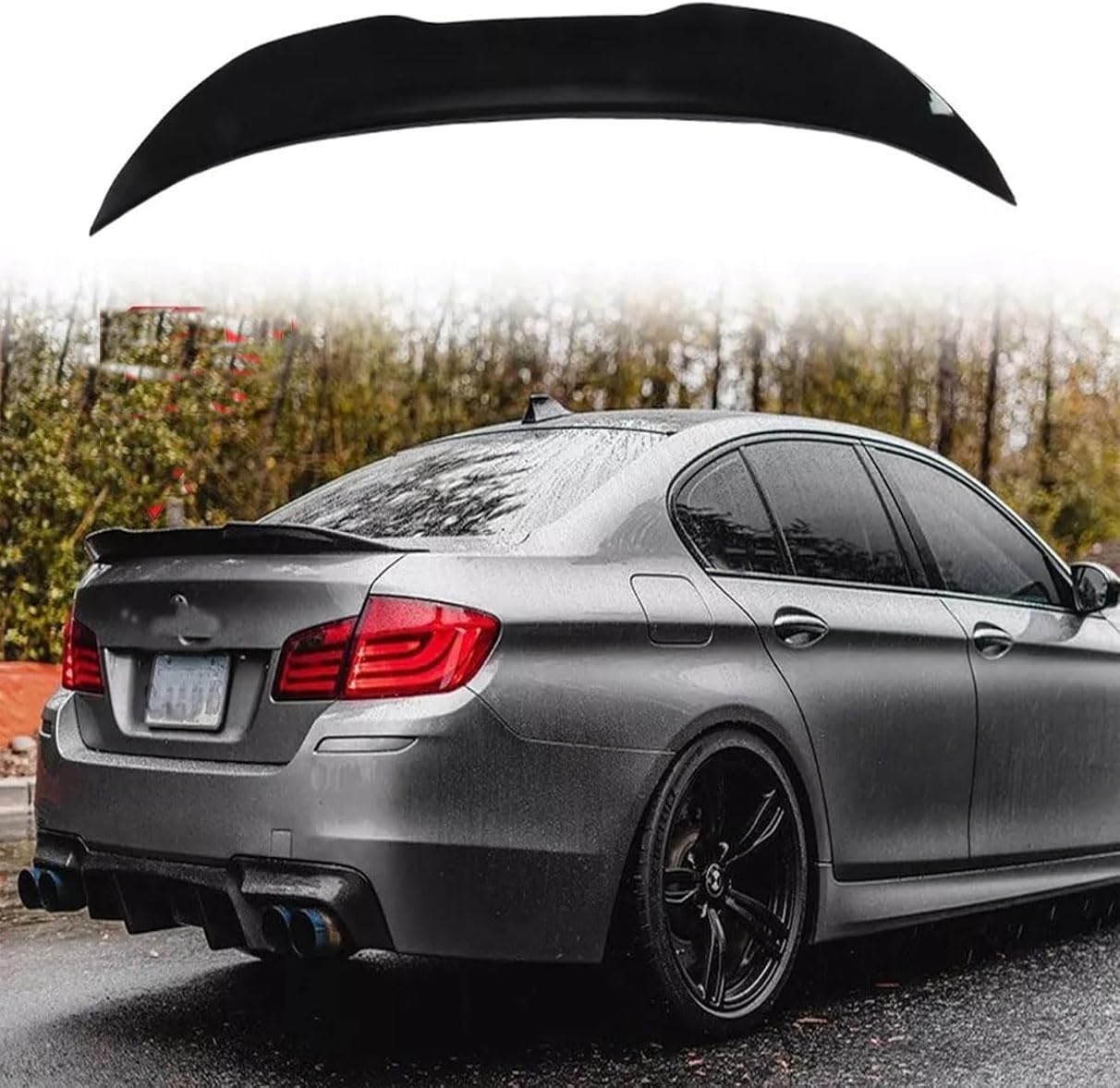 Coche Alerón Trasero para BMW 5 Series F10 520d 525d 530d 535d 523i 535i M5 2010-2016 PSM Style,Difusor de Parachoques Estilo Deportivo decoración del alerón Trasero Accesorios