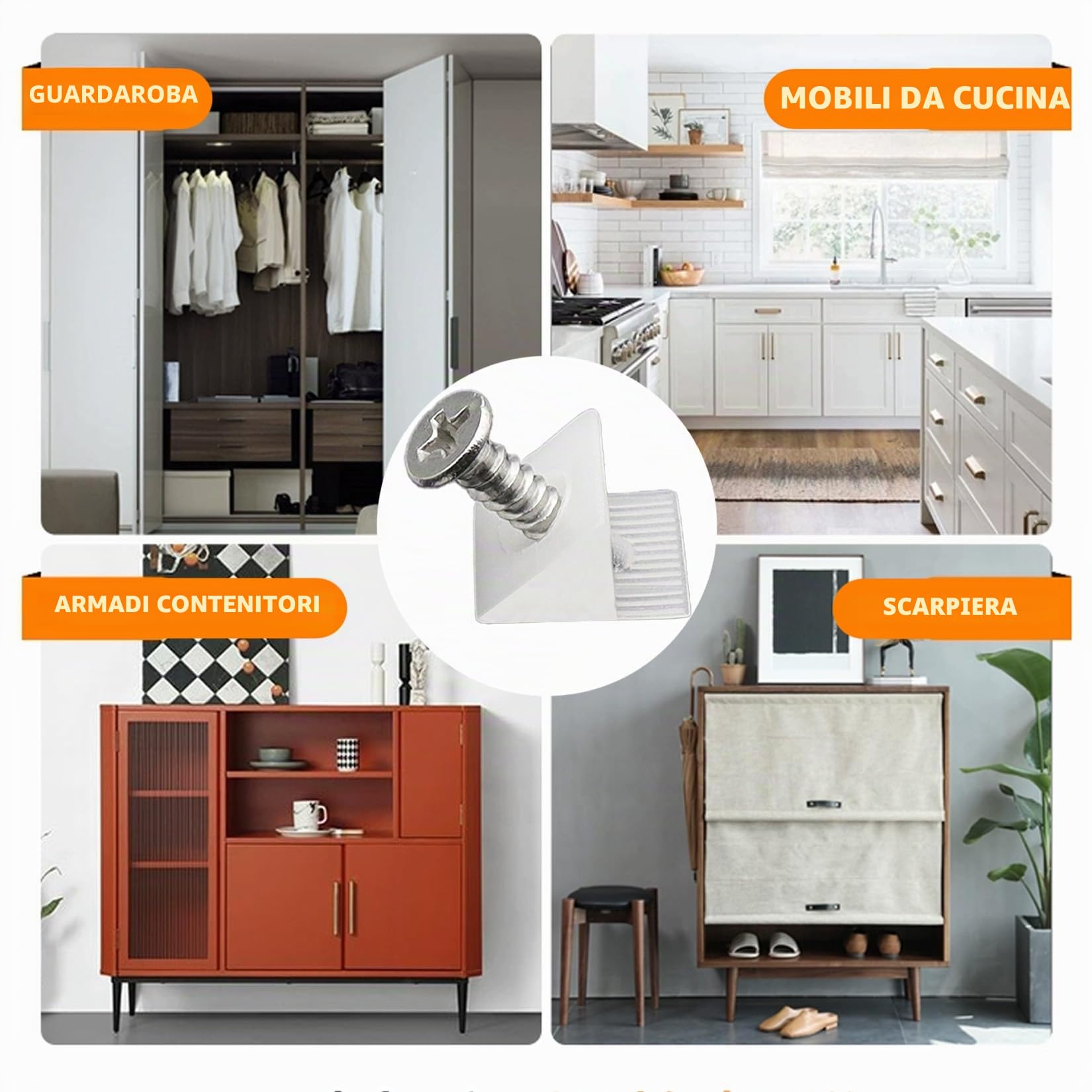 Ewwtrey 120 Pezzi Cunei di Fissaggio Stabilizzatori, Riparazione Cunei per Mobili per Ripara Cassetti, Cunei Mobili de Cassetto con Viti, Cunei di Cassetto pour Inferiore Riparazione Cedimenti