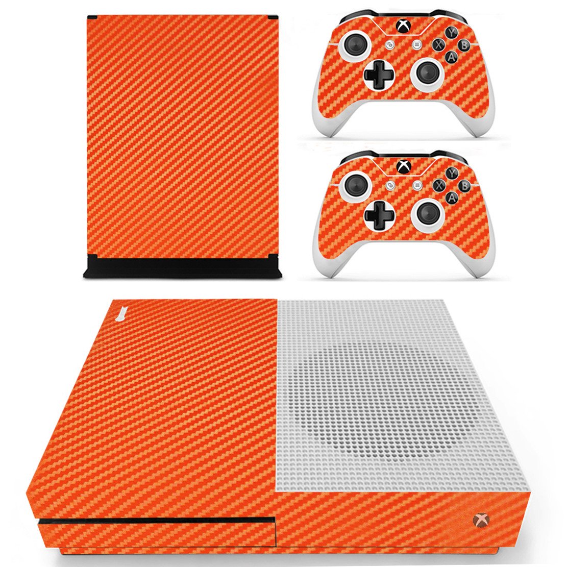 DOTBUY Vinyl Decal Full Body Skin Sticker For Microsoft Xbox One S Console And 2 Controllers And Kinect 2.0 (Carbon Fiber Black) — view 35