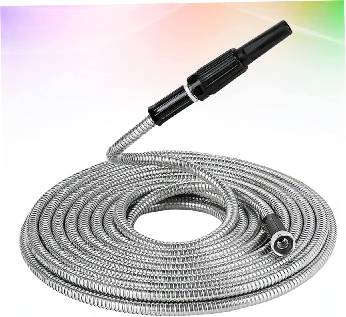 POPETPOP Stainless Steel Telescopic Garden Hose Spray Nozzle Puncture Watering for Lawn Garden and Car Washing Eu Standard