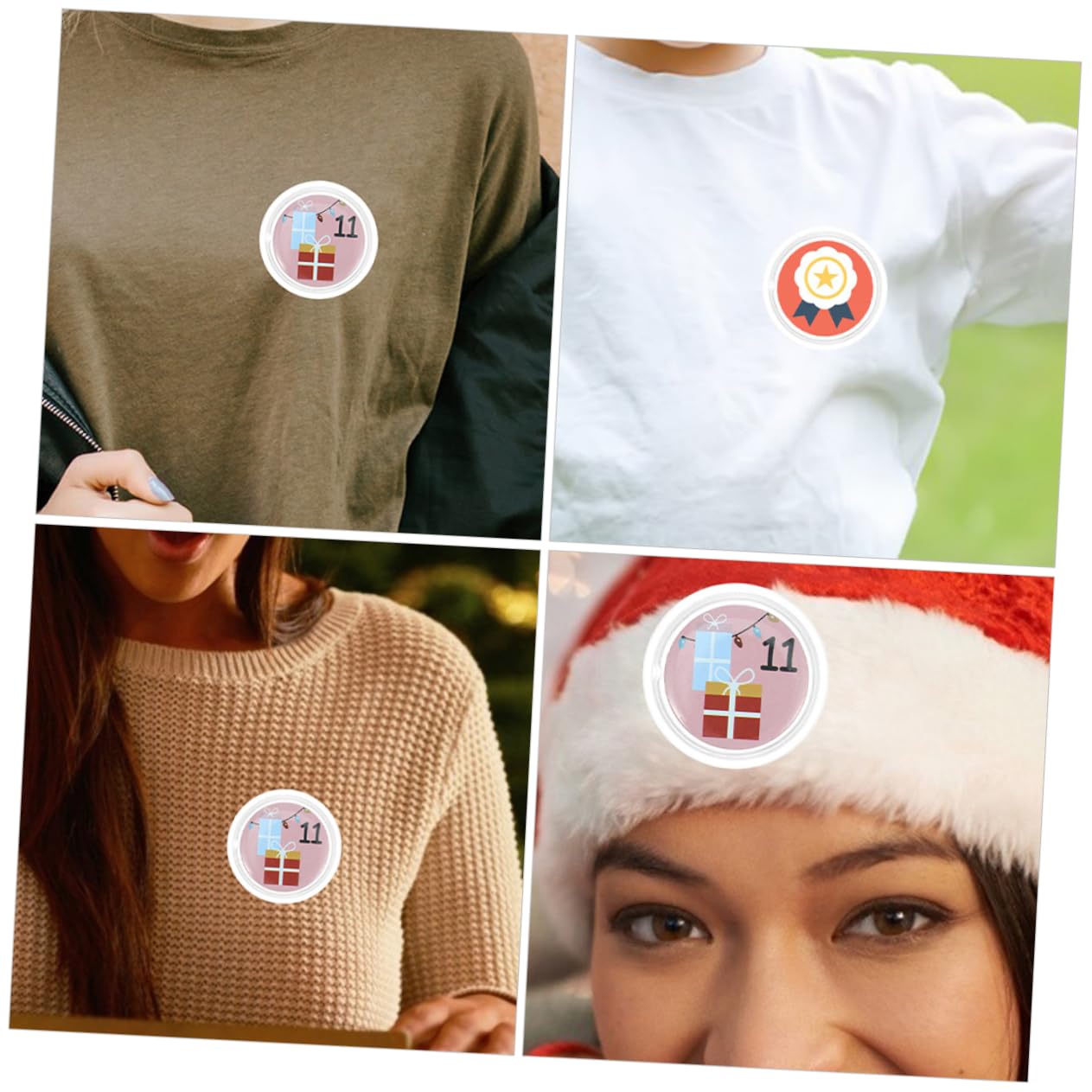 LALAFINA Acrylic Button Making Supplies 20pcs Photo Buttons Craft Making Kit Empty Badge Parts DIY Badges