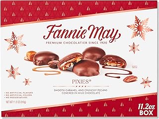 Fannie May, Milk Chocolate Holiday Gifts, Pixies, Holiday Chocolate Gift Box, 11.2 oz