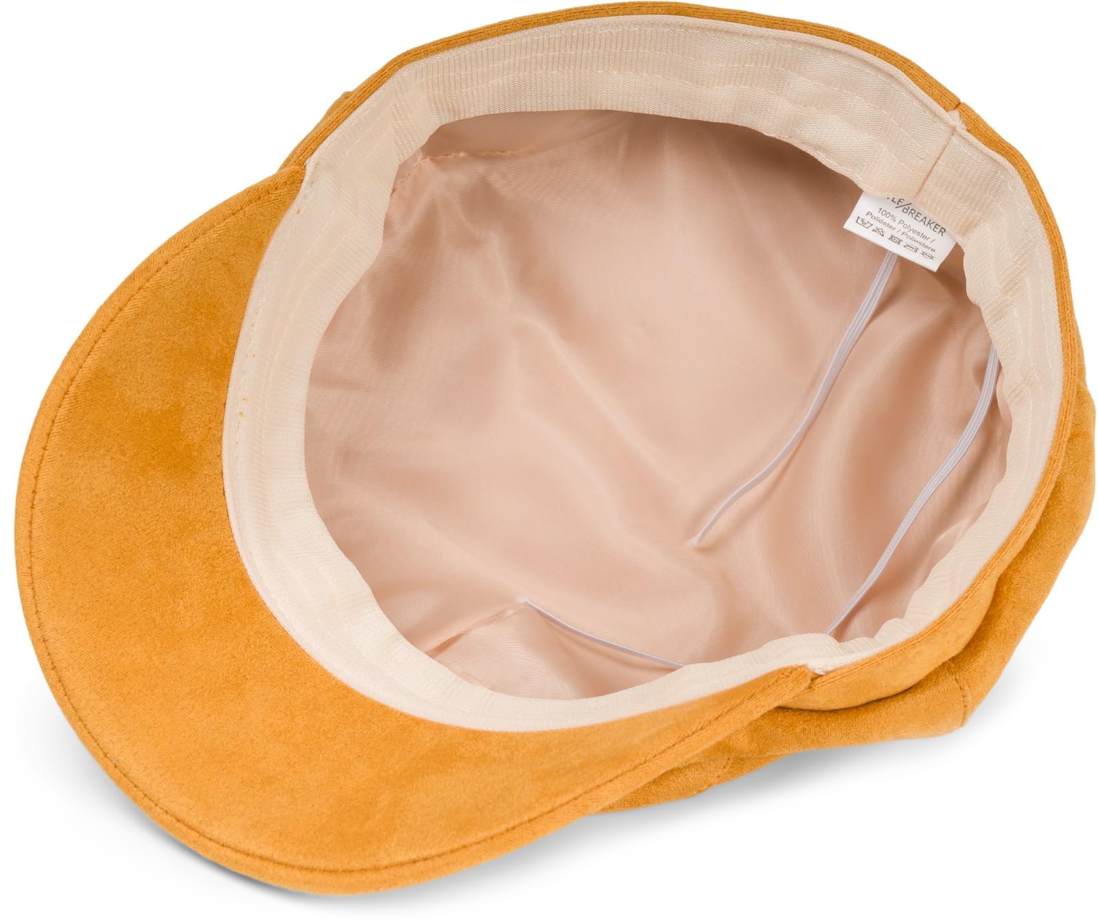 styleBREAKER Damska czapka balonowa o wyglądzie miękkiej skóry welurowej, czapka z daszkiem, czapka Bakerboy, Newsboy Cap 04023091