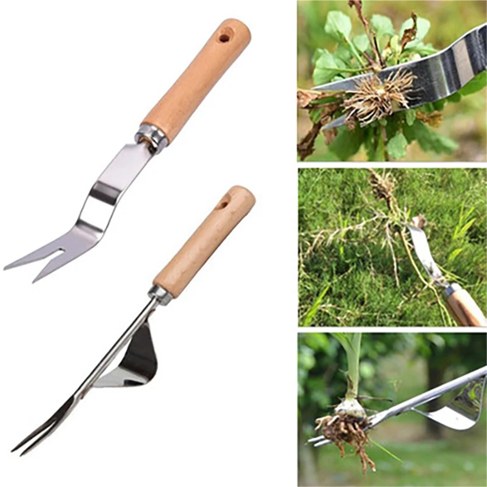 Désherbeur manuel en acier inoxydable, outils de jardinage et d'extérieur(A116)