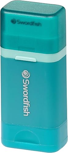 Miniatura 7 de Swordfish Combo Sacapuntas con bote y borrador sin desorden paquete de 1 turquesa 40294