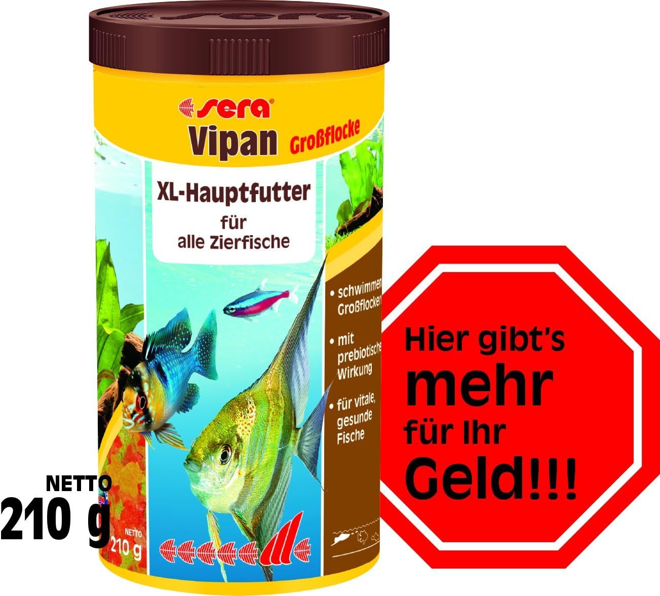 Sera 175 vipan Large Flakes 7.4 oz 1.000 ml Pet Food, One Size