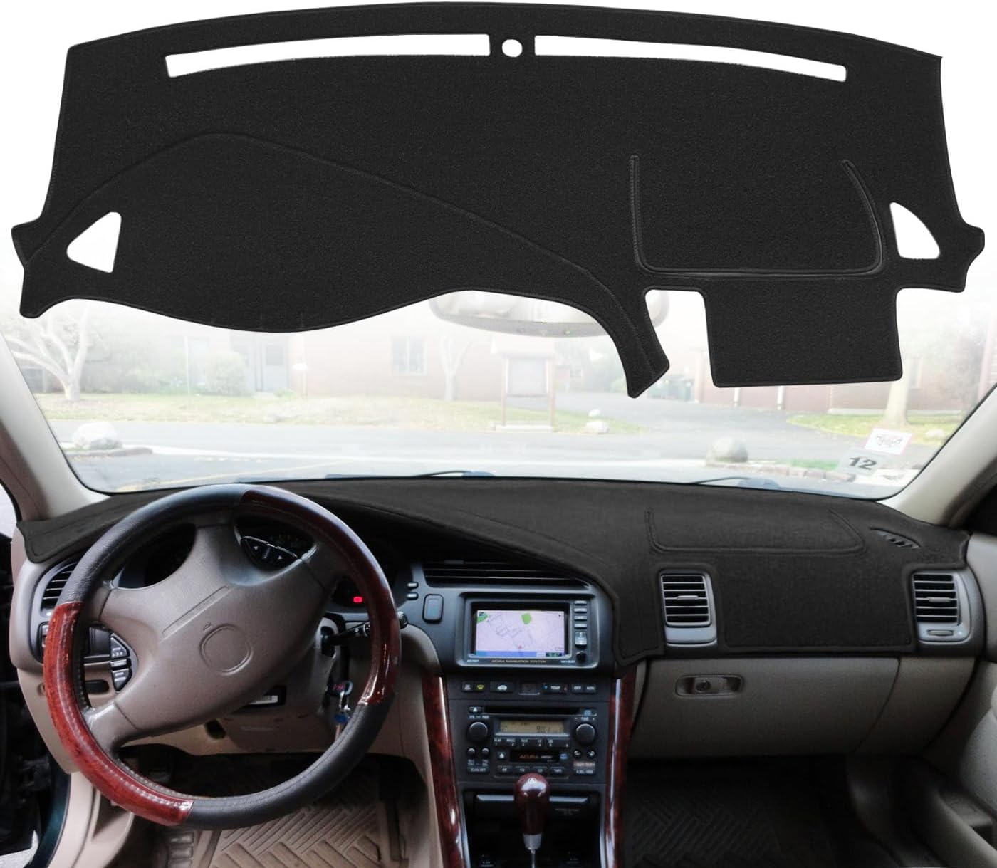 Dash Cover Mat Custom Fit for Acura TL with Light Sensor Dashboard Pad Cap Carpet Protector (Black) K358