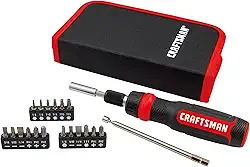 Kit de chave de fenda CRAFTSMAN CMHT68001, pontas de vários tamanhos, 26 peças