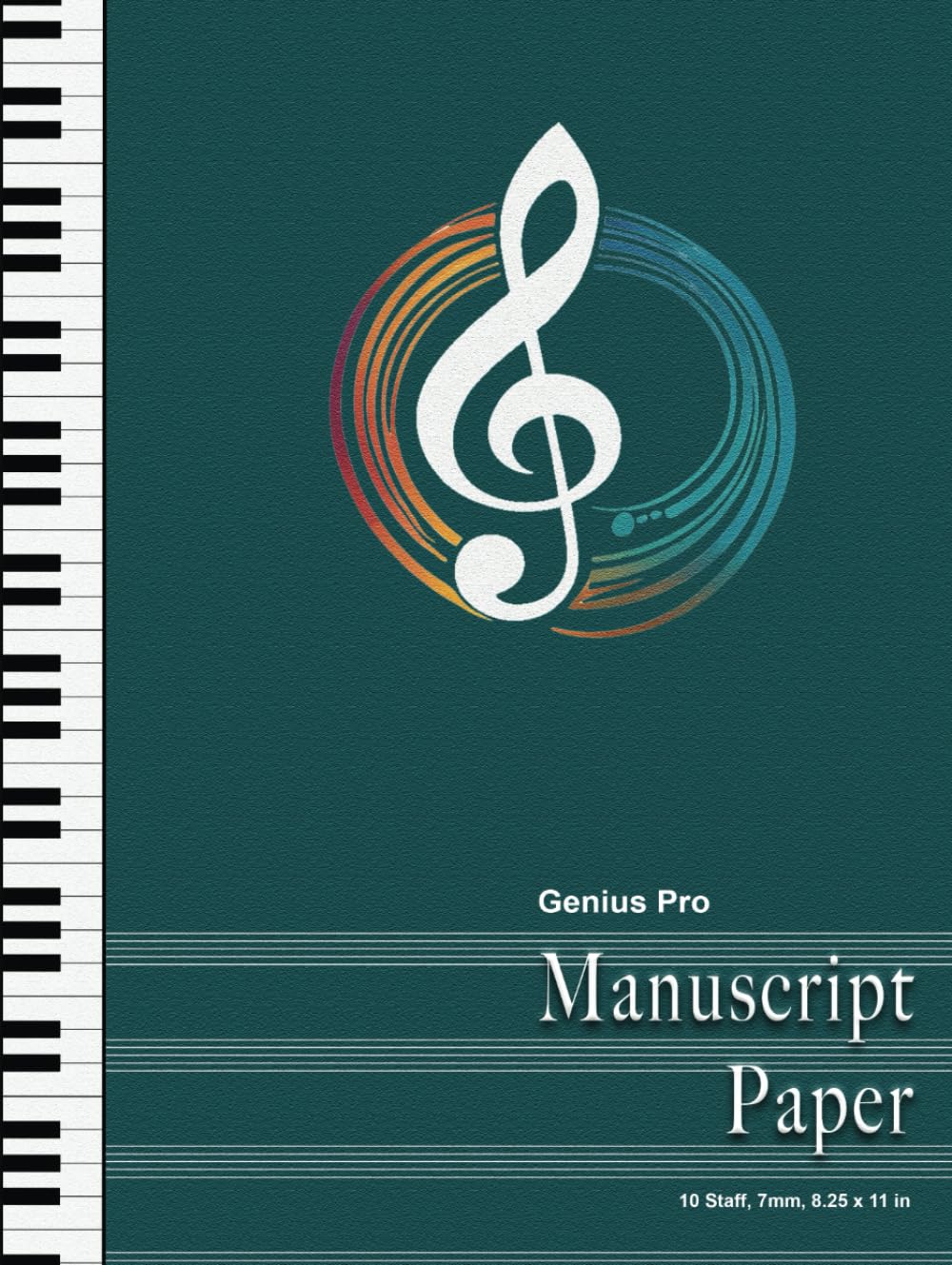Manuscript paper hardcover de luxe 8.25x11 pour compositeurs
