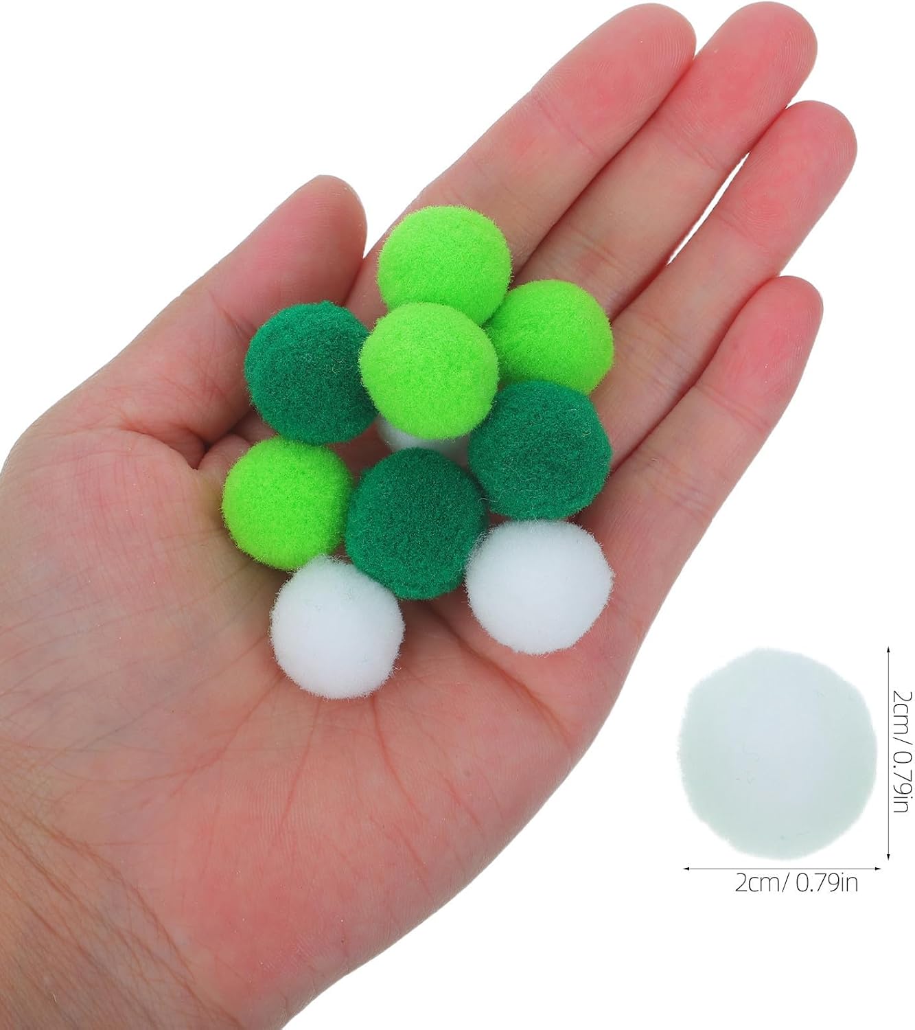 USHOBE 300pcs Light and Dark Polyester Pom Poms for DIY Crafts and Home Decorations, Soft Round Craft Pompoms Balls that Maintain Fluffy Texture and Resist Shedding, for Embellishments
