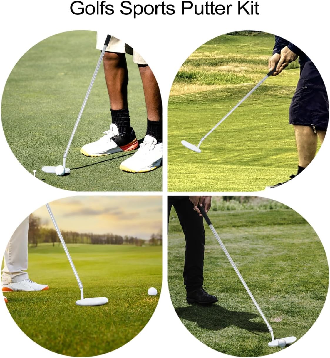 1set Golf Folding Putter Section Detachable Golf for Use Sturdy Construction for Travel Practice